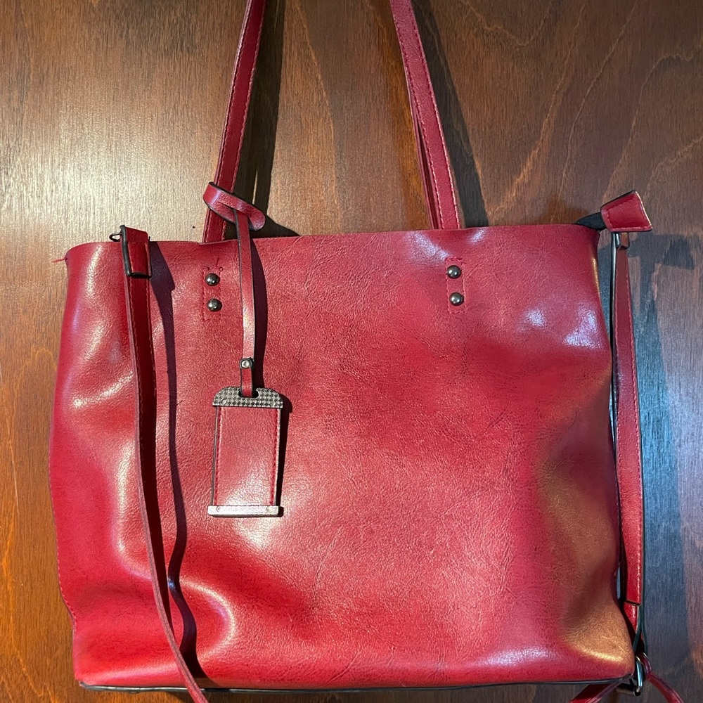 Cute red “leather” purse